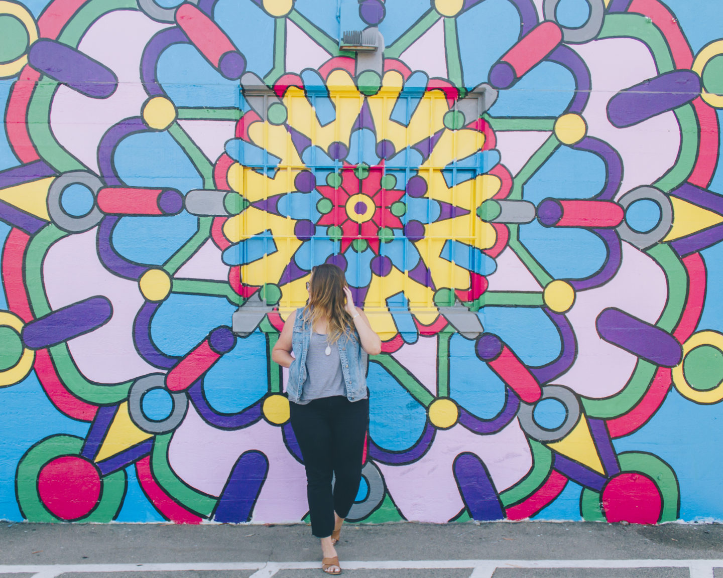 The Coolest Wall in Orange County, Denim on Denim + A Link Up // wanderabode.com