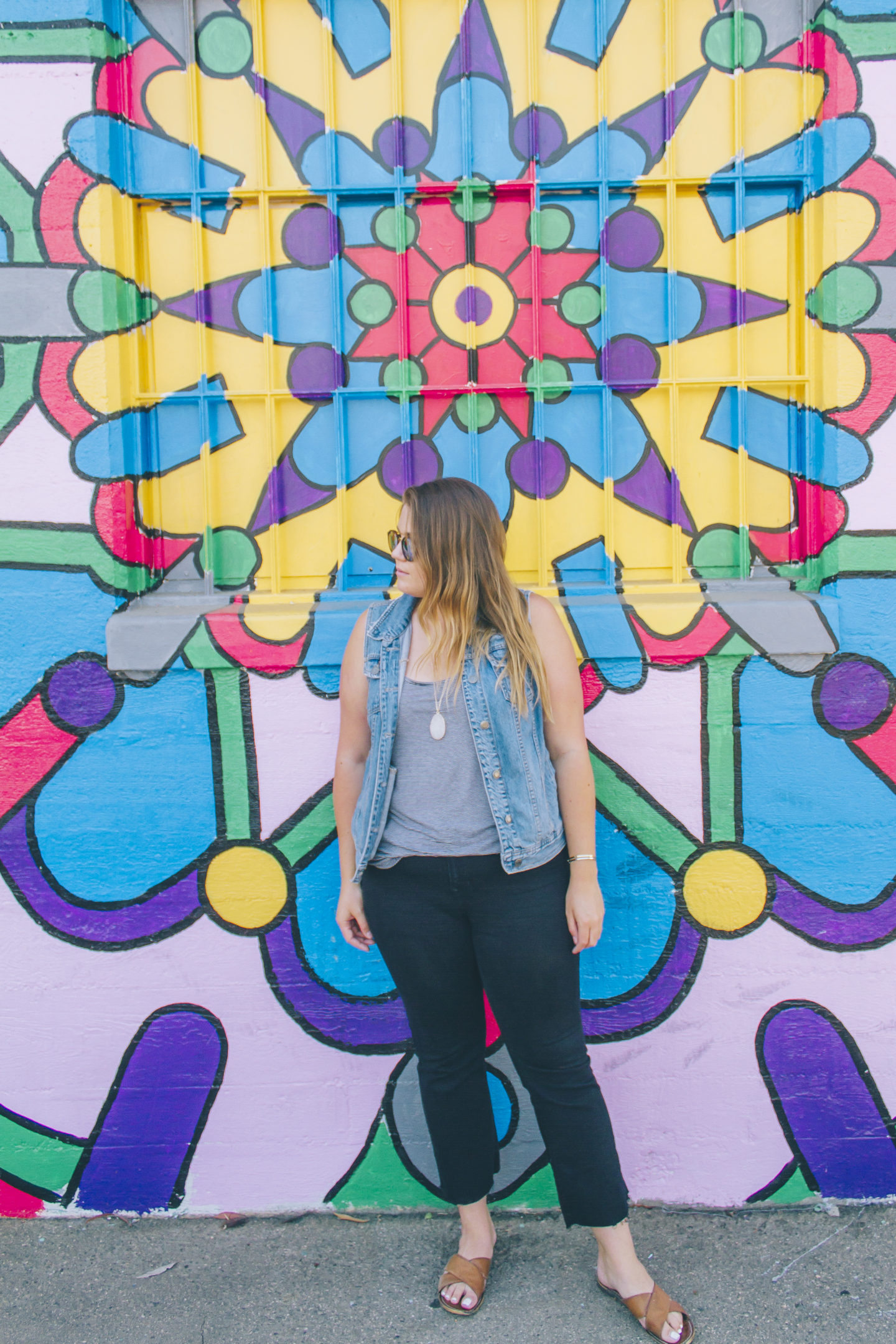 The Coolest Wall in Orange County, Denim on Denim + A Link Up // wanderabode.com