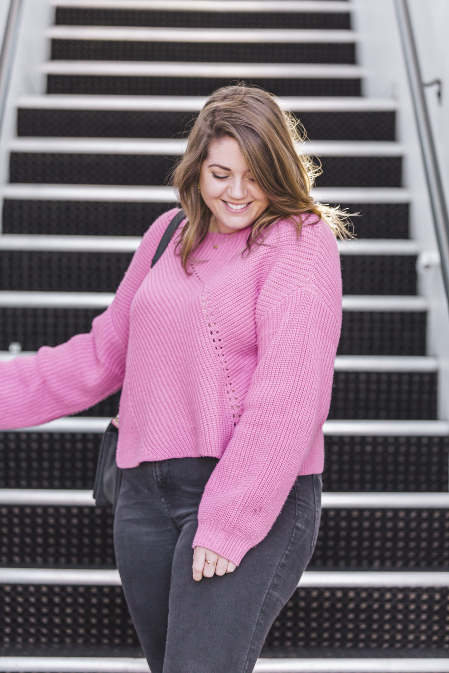 pink sweater, winter outfit, lido marina village, orange county fashion blogger