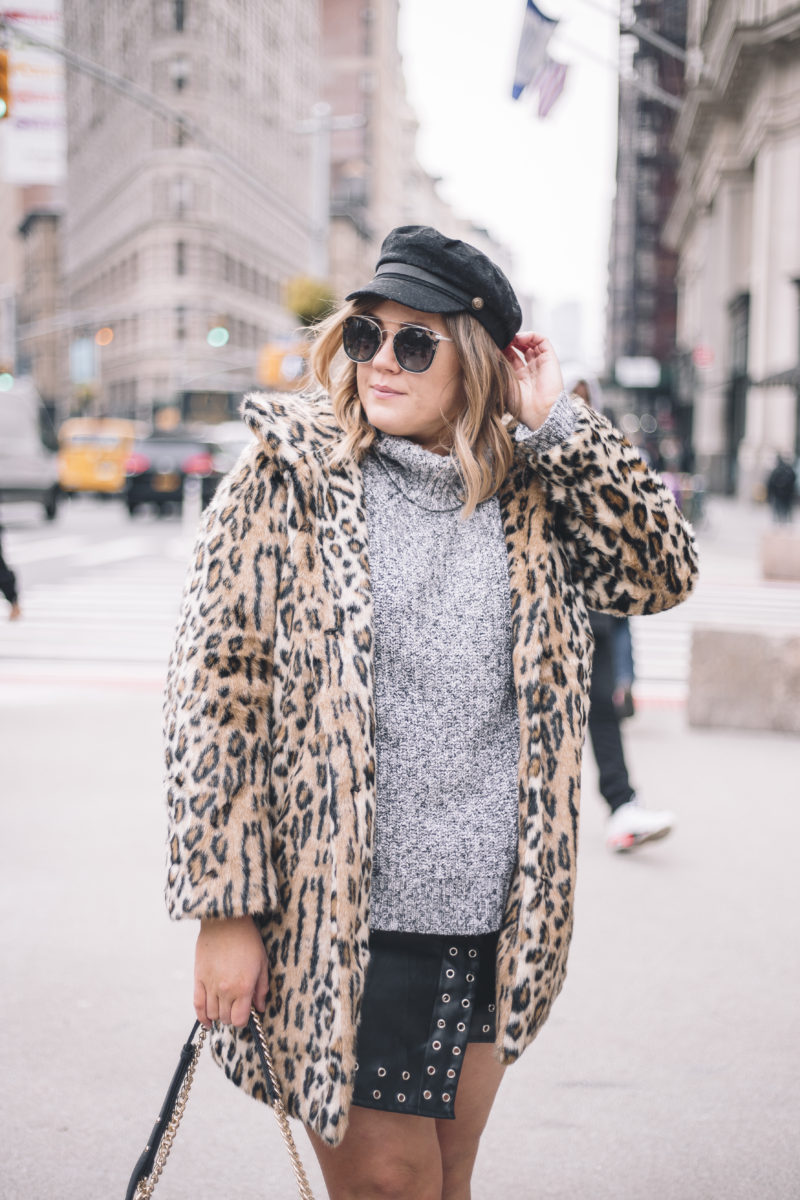 Monochrome Outfit + A Pop Of Leopard at NYFW - wander abode