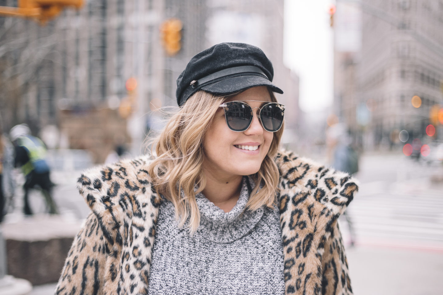 Monochrome Outfit + A Pop Of Leopard at NYFW