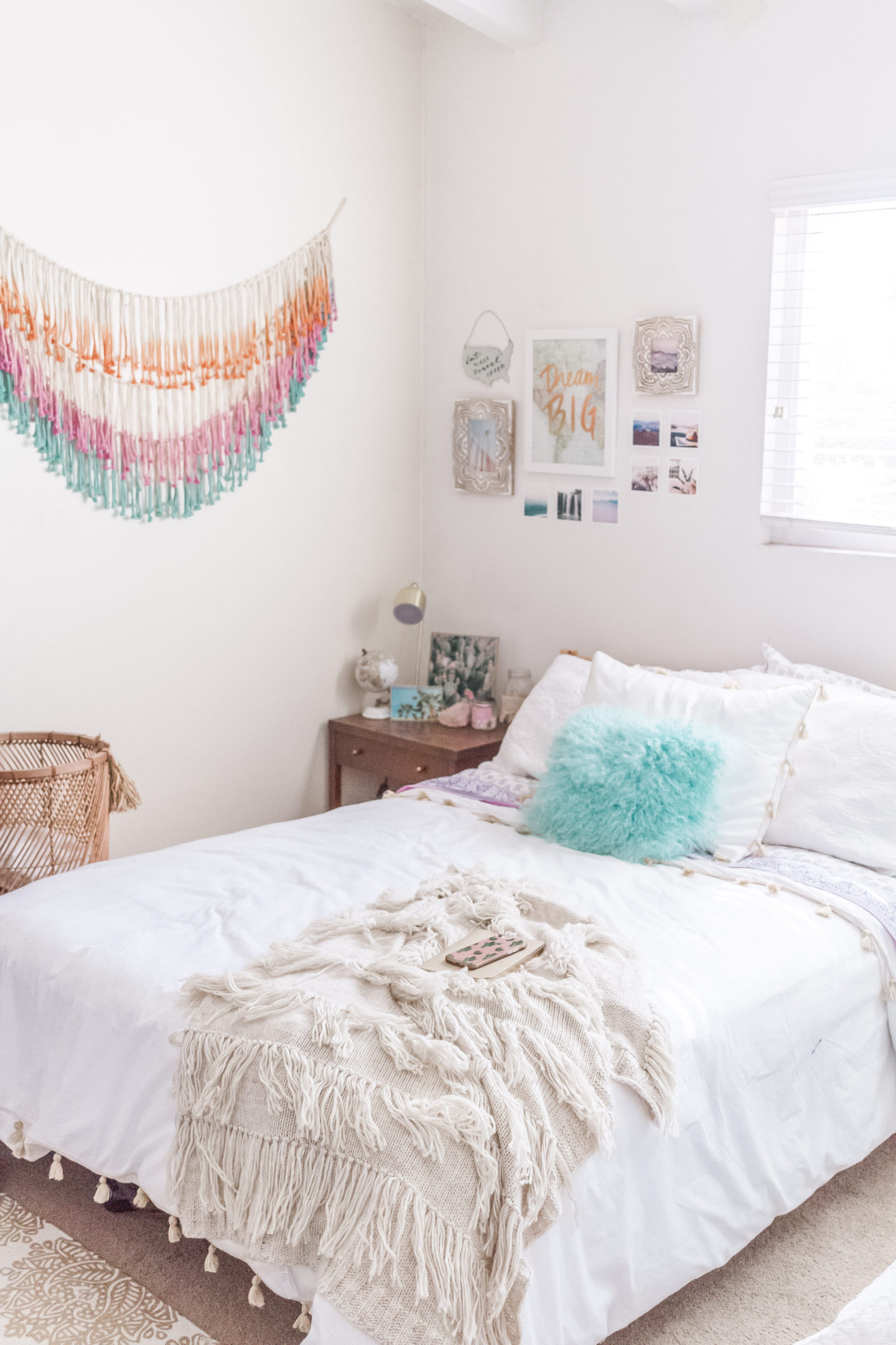 bright boho chic bedroom #mypbteen #sponsored