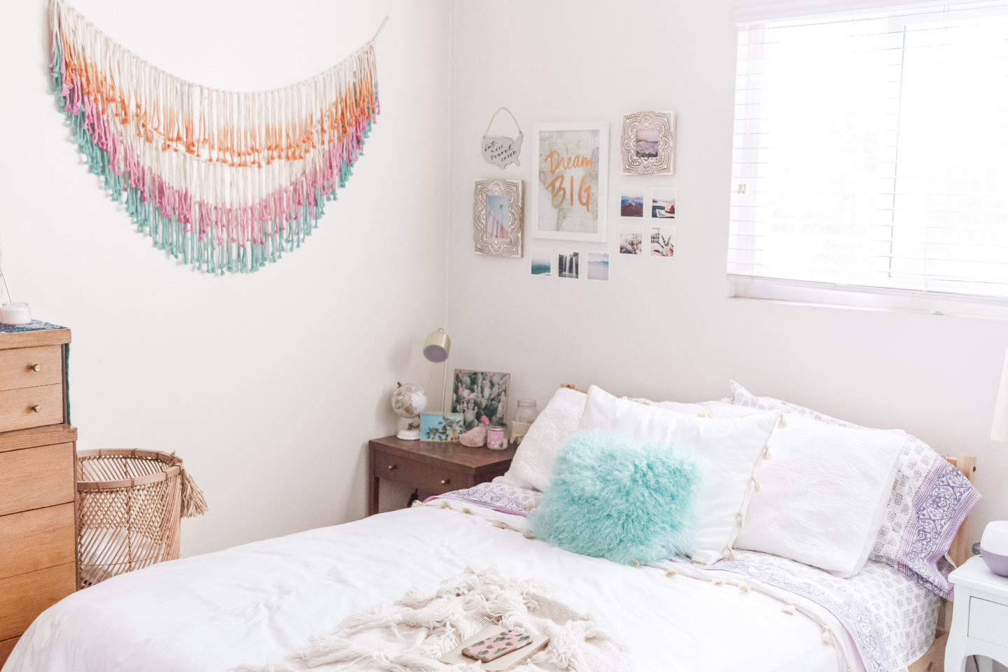 bright boho chic bedroom #mypbteen #sponsored