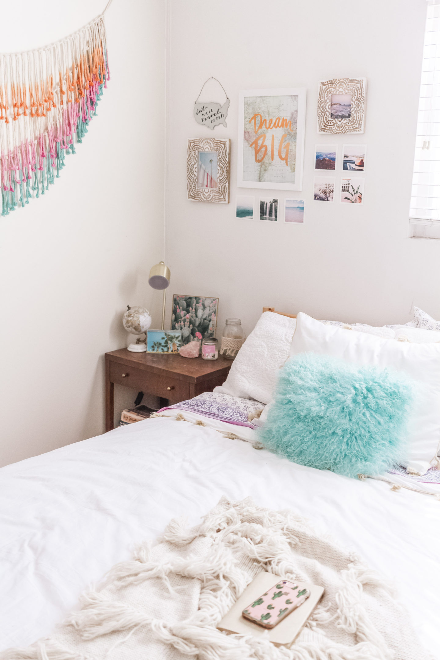 bright boho chic bedroom #mypbteen #sponsored