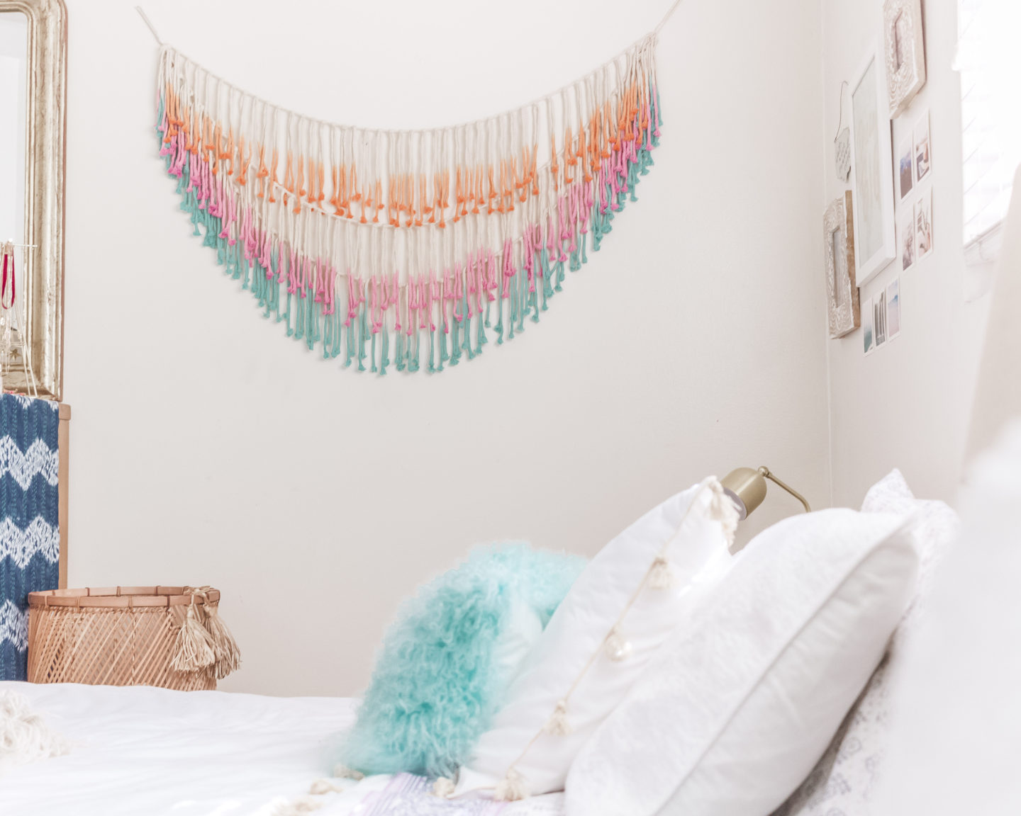 bright boho chic bedroom #mypbteen #sponsored