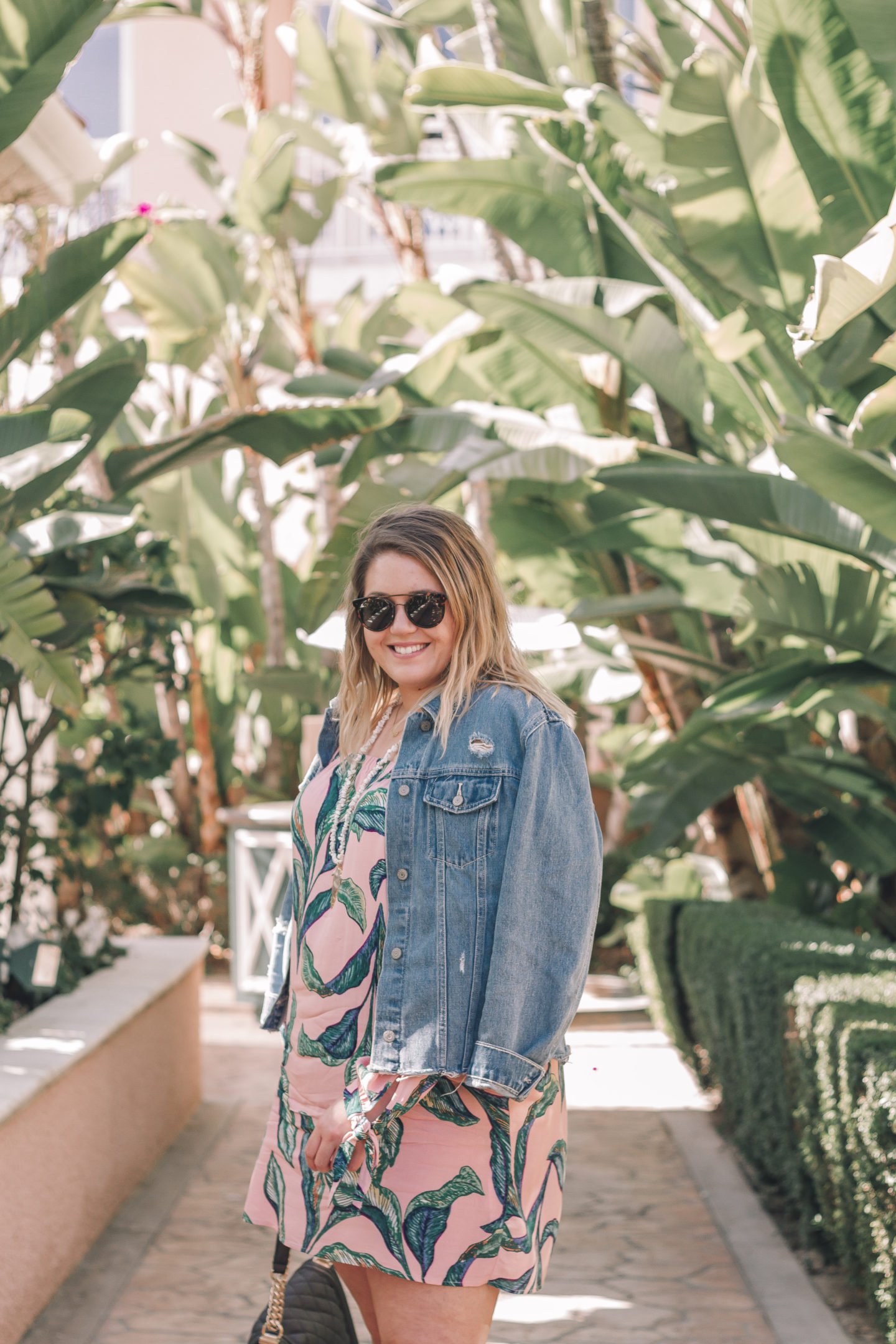 Palm Print Dress at The Beverly Hills Hotel