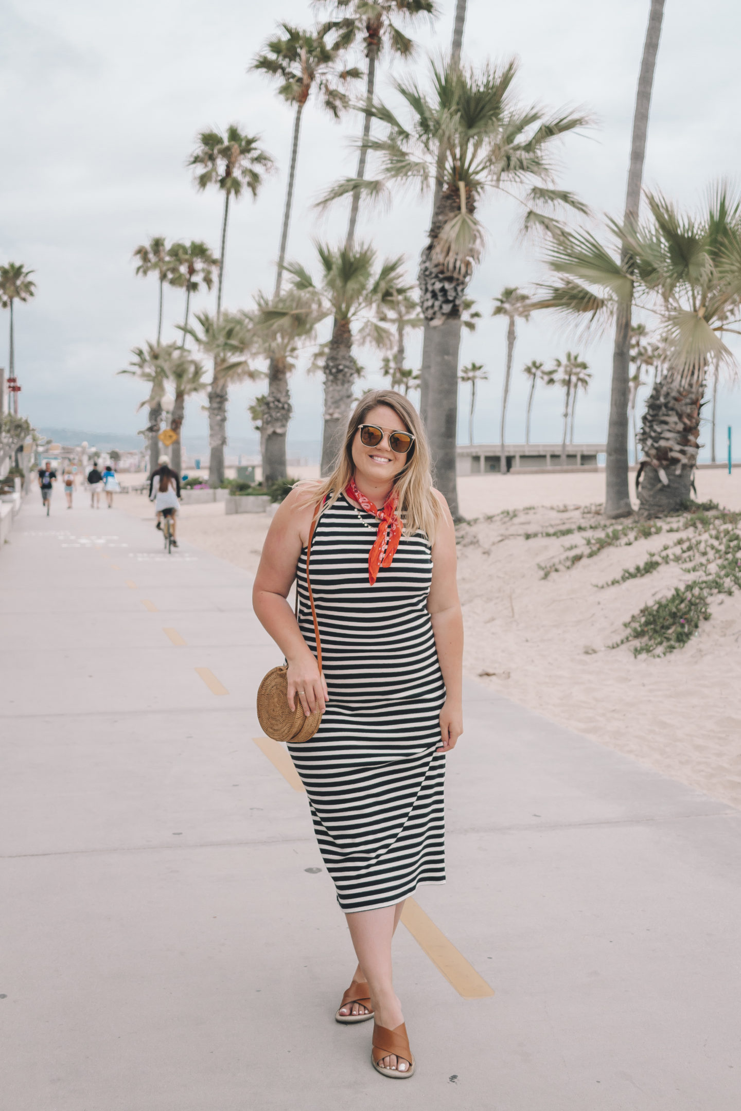 striped midi dress - wander abode