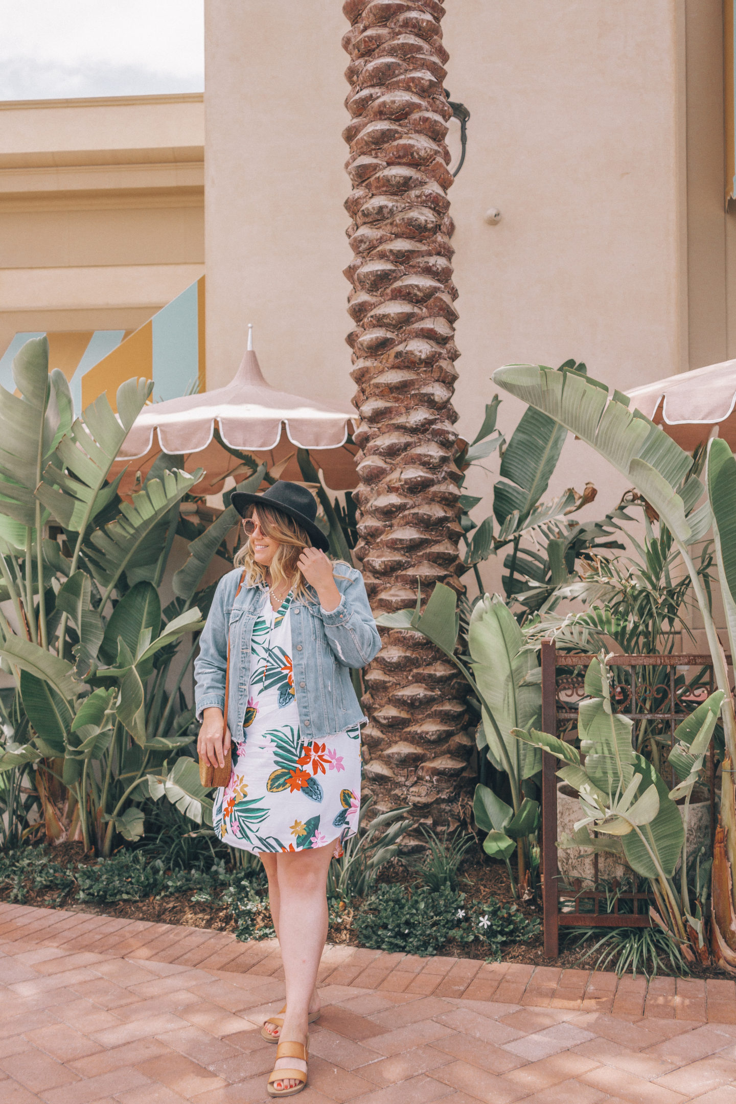 White Tropical Dress at Habana Irvine