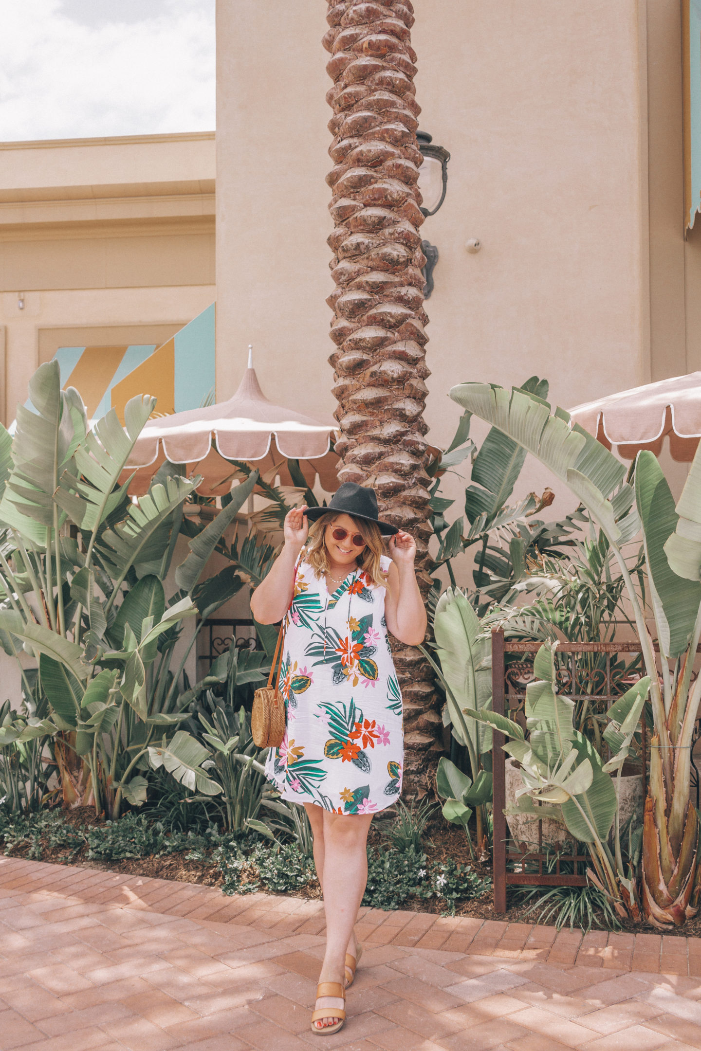 White Tropical Dress at Habana Irvine