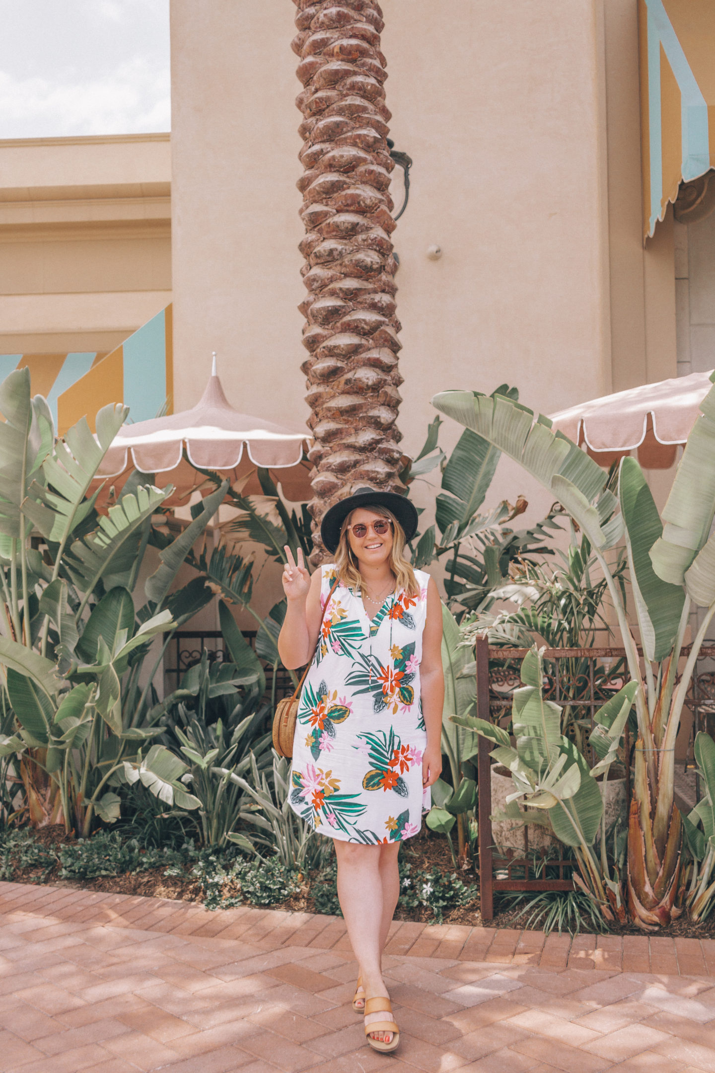 White Tropical Dress at Habana Irvine