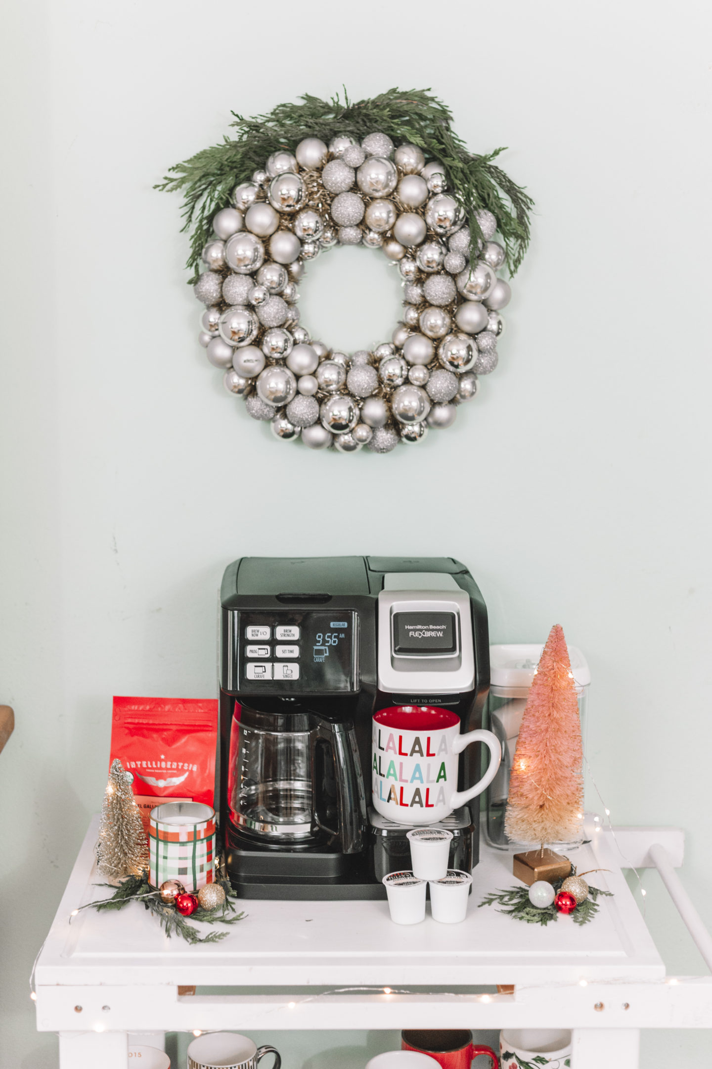 Brewing Up Holiday Cheer with Hamilton Beach - Christmas coffee bar