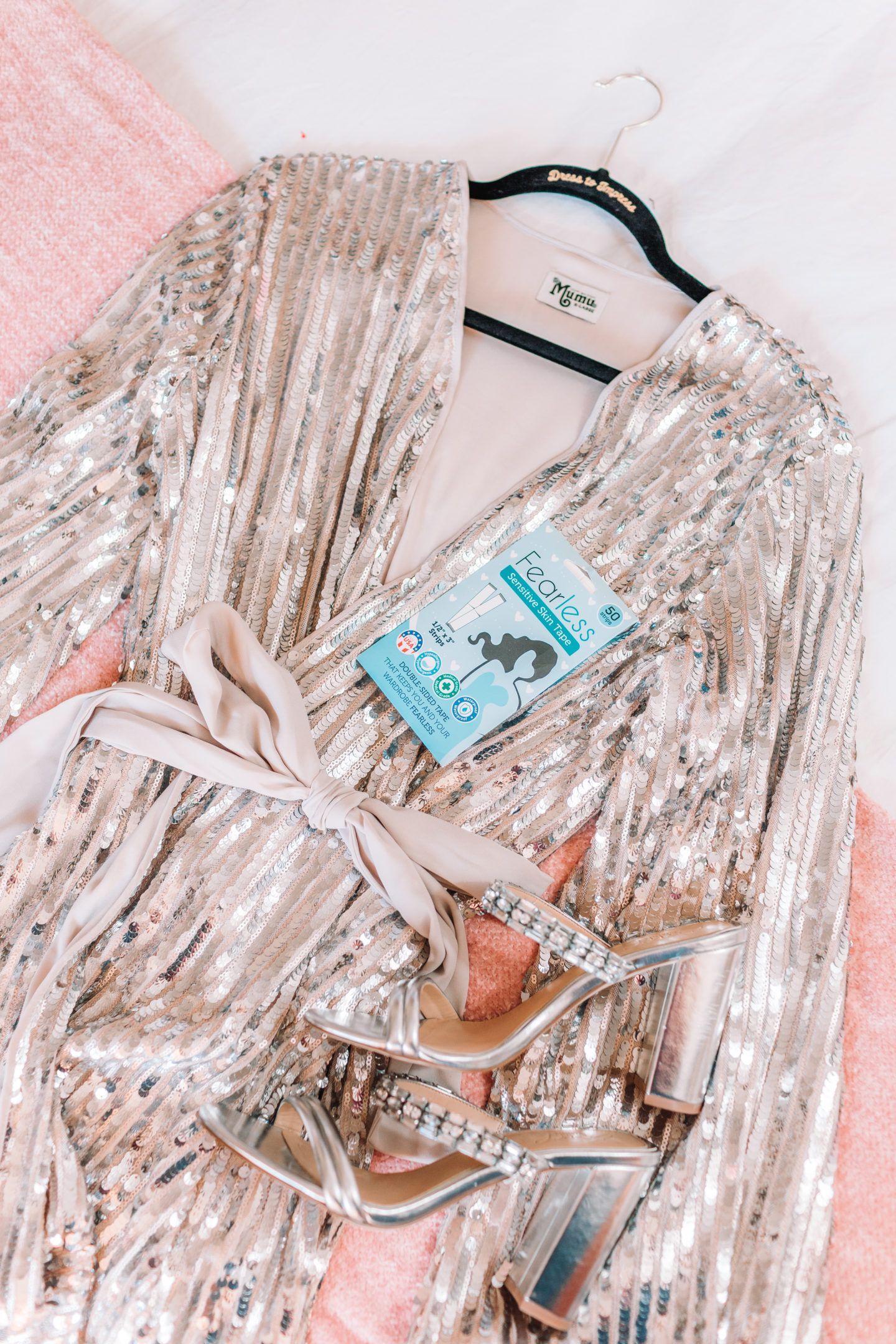 holiday sequin dress Dress // Confidently This Holiday Season with Fearless Tape // wanderabode.com