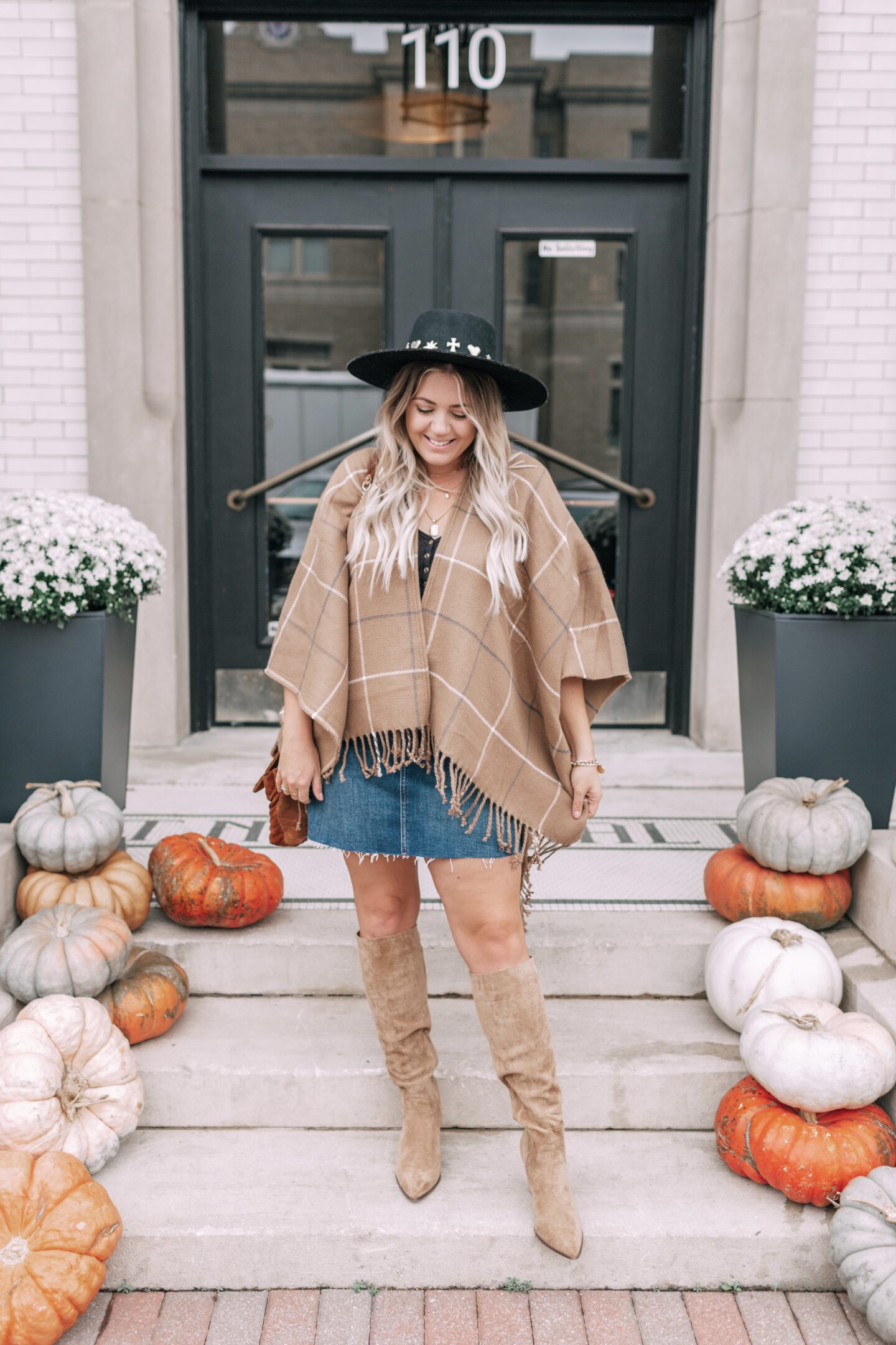 fringe poncho outfit