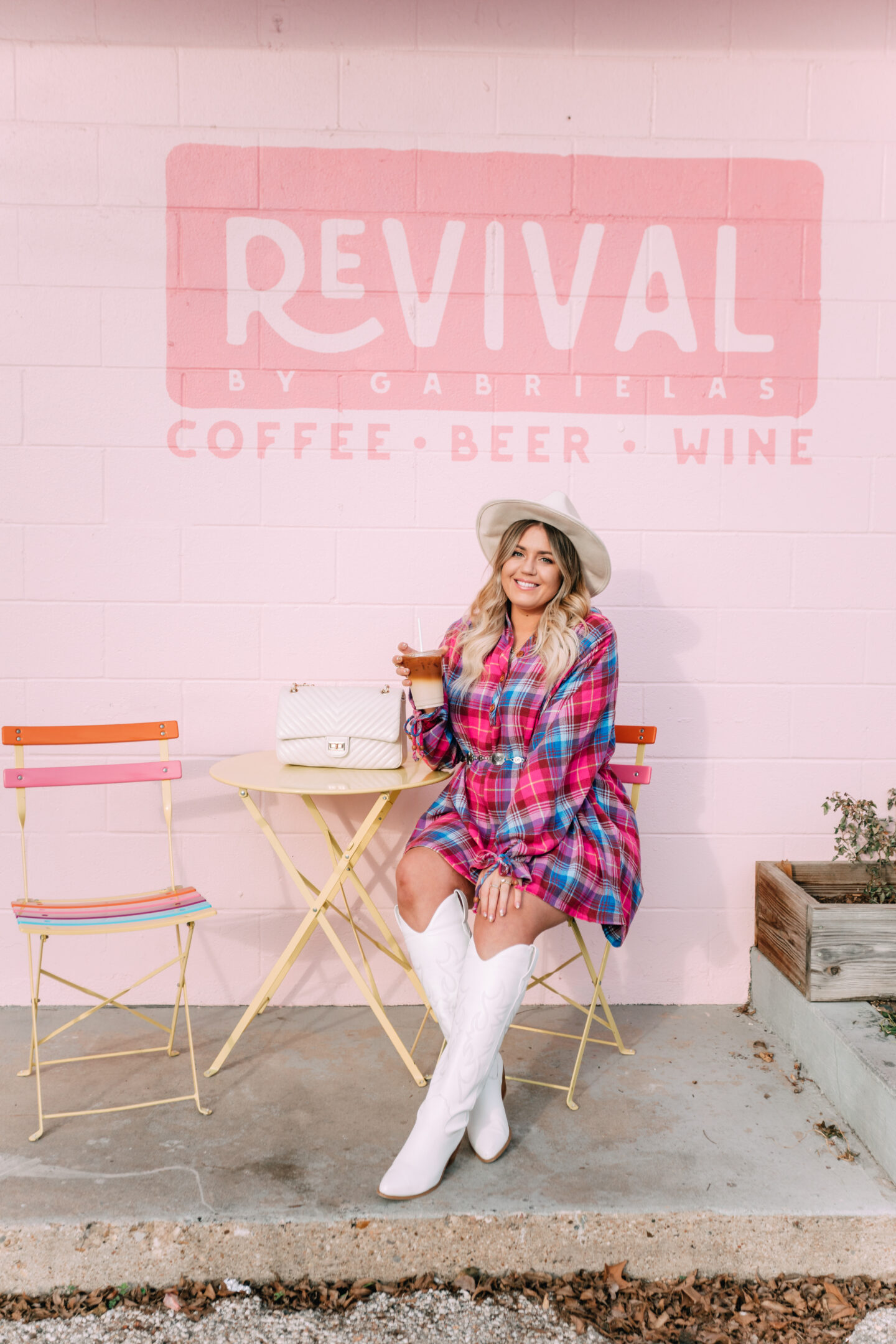 Revival Coffee in Austin, TX, pink coffee shop, coffee shops in Austin, instagrammable places in austin