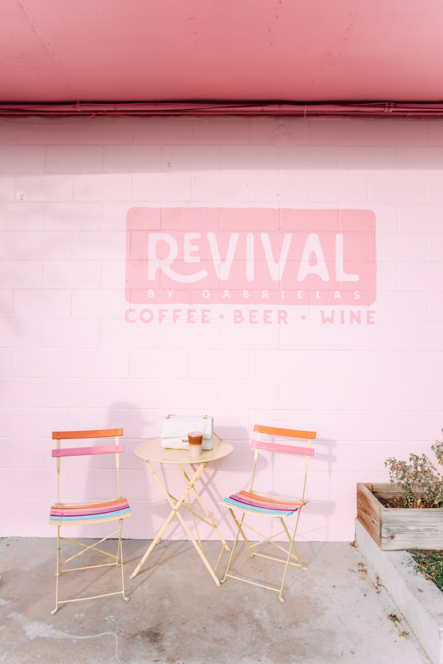 Revival Coffee in Austin, TX, pink coffee shop, coffee shops in Austin, instagrammable places in austin