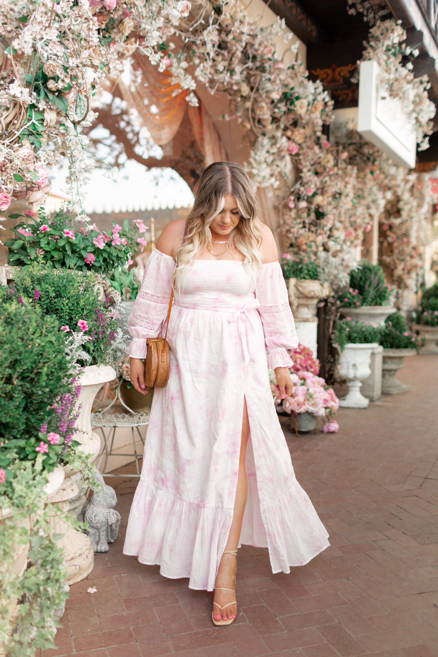 pink tie dye dress